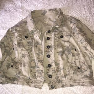 Printed jean jacket